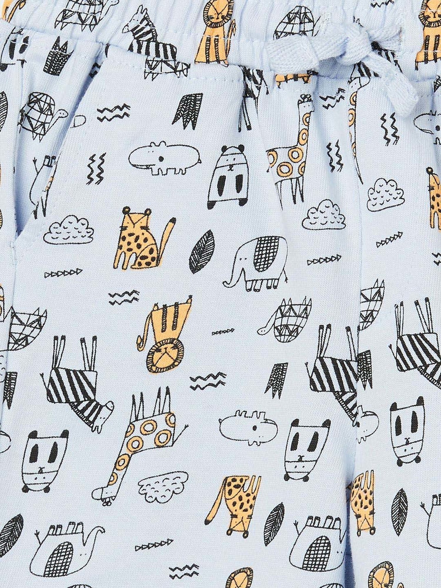 Juniors by Lifestyle Kids Light Blue Cotton Cotton Short