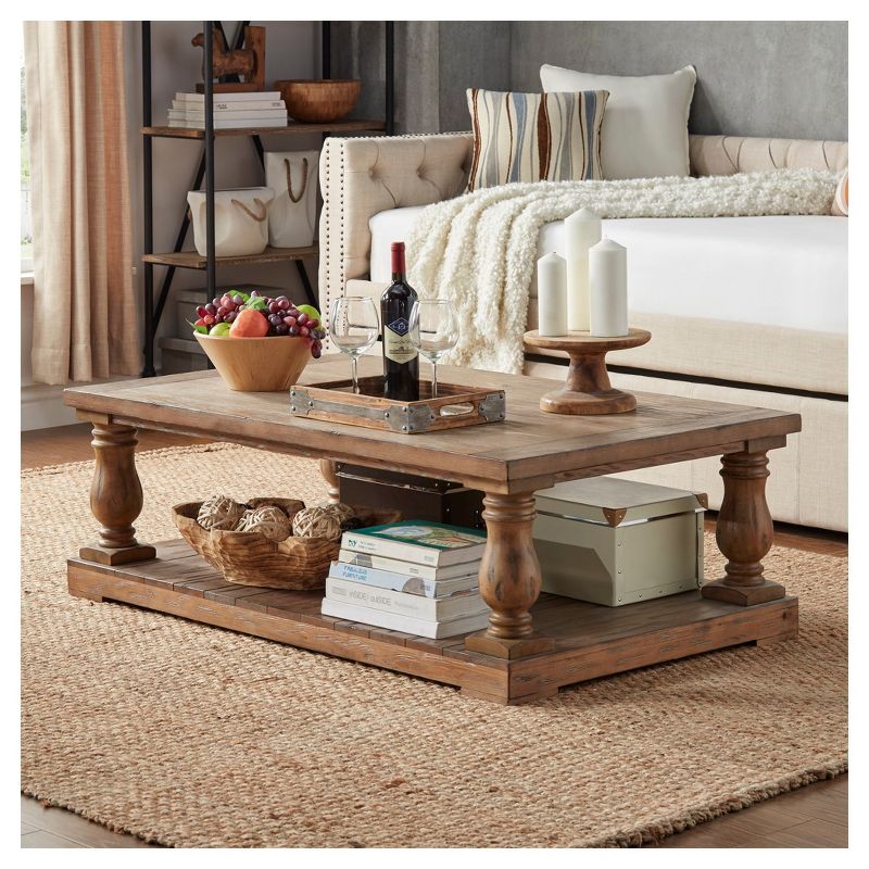 Murray Hill Balustrade Small Cocktail Table - Natural - Inspire Q