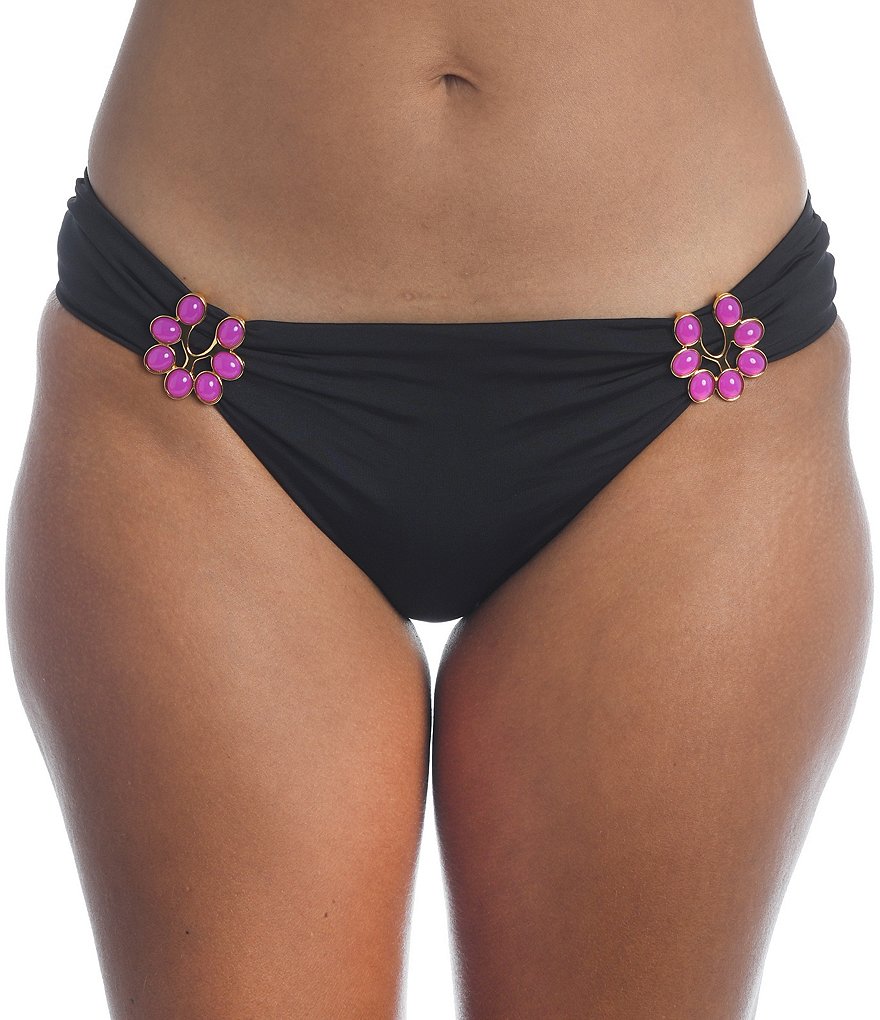 Becca by Rebecca Virtue Color Code Adela Shirred Back Scoop Front Hipster Swim Bottom