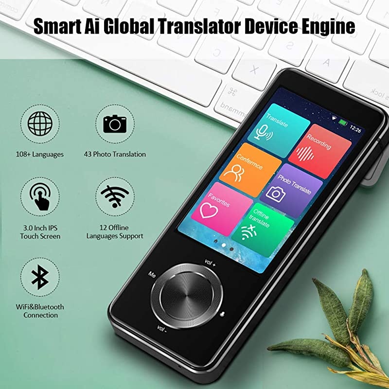 Language Translator Device, Portable Voice Translator All Languages 108+ Countries WiFi/Hotspot/Offline Two Way Instant Voice Translator 3.0 in Touch Screen