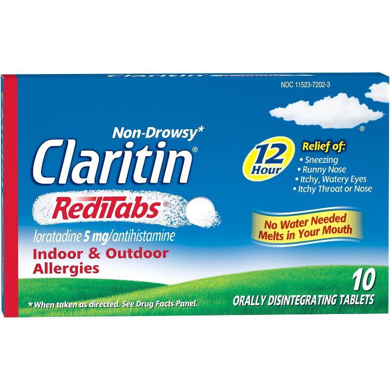 Claritin RediTabs 12 Hour Non-Drowsy Allergy Relief Tablets - Loratadine - 10ct