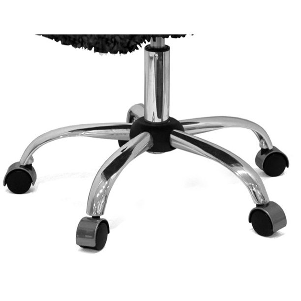 Faux Fur Armless Swivel Task Office Chair