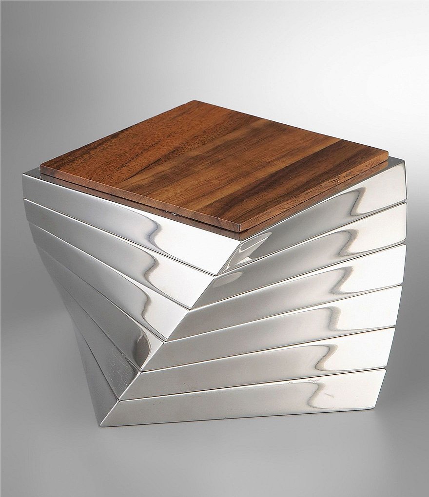 Southern Living Modern Stainless Steel Hammered Cocktail Shaker