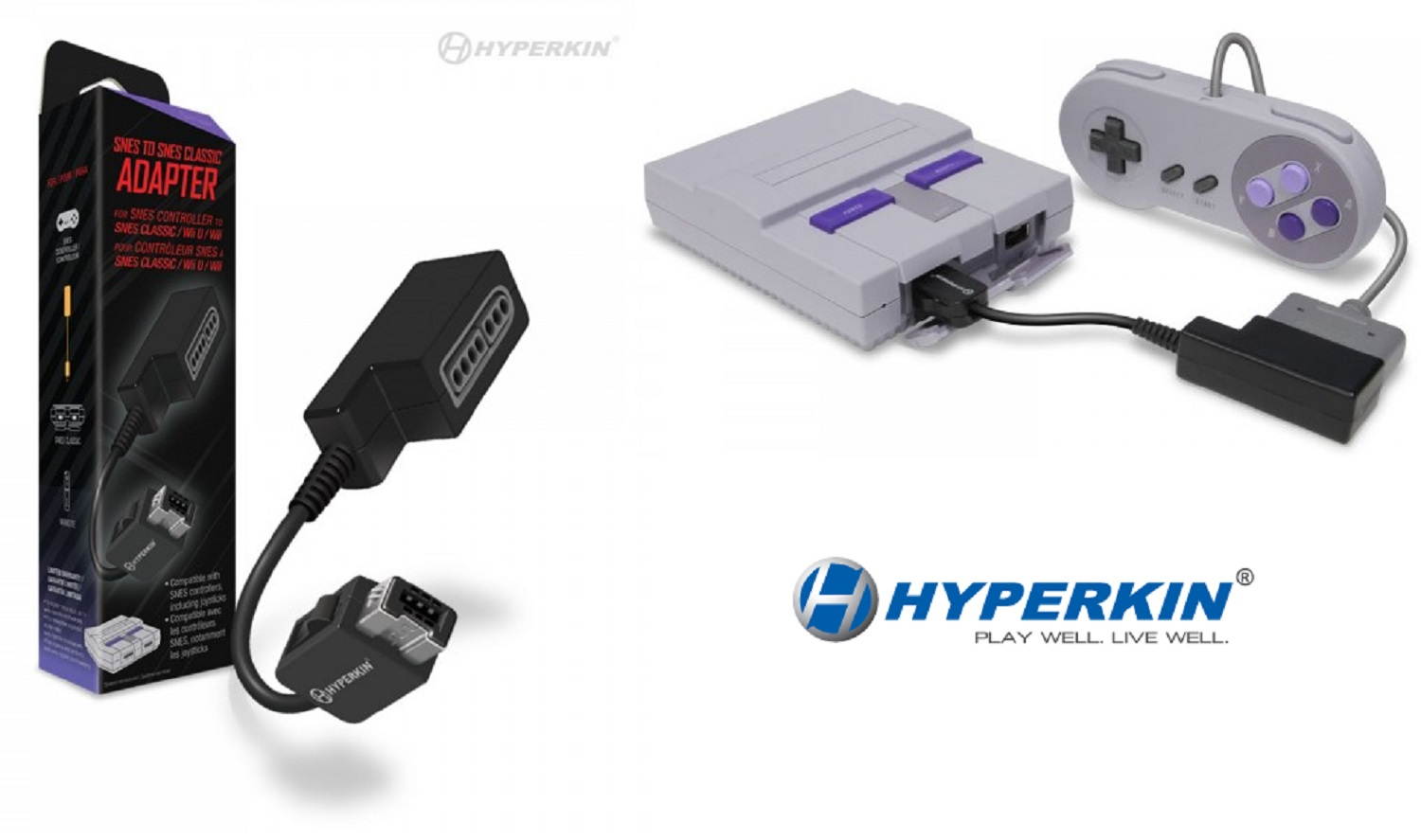Hyperkin Controller Adapter for SNES to SNES Classic Edition/ Wii U/ Wii