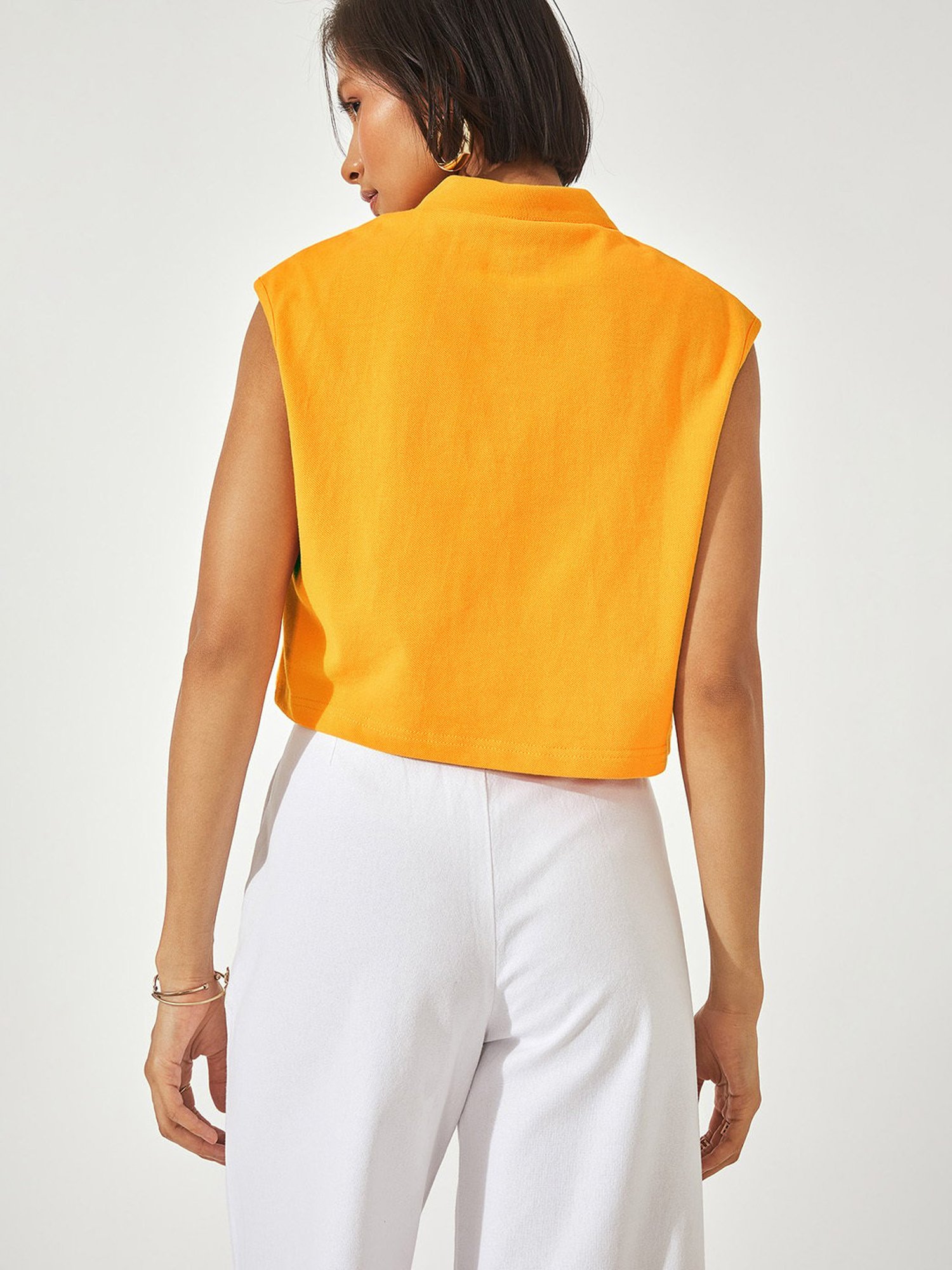 The Label Life Yellow Crop Top