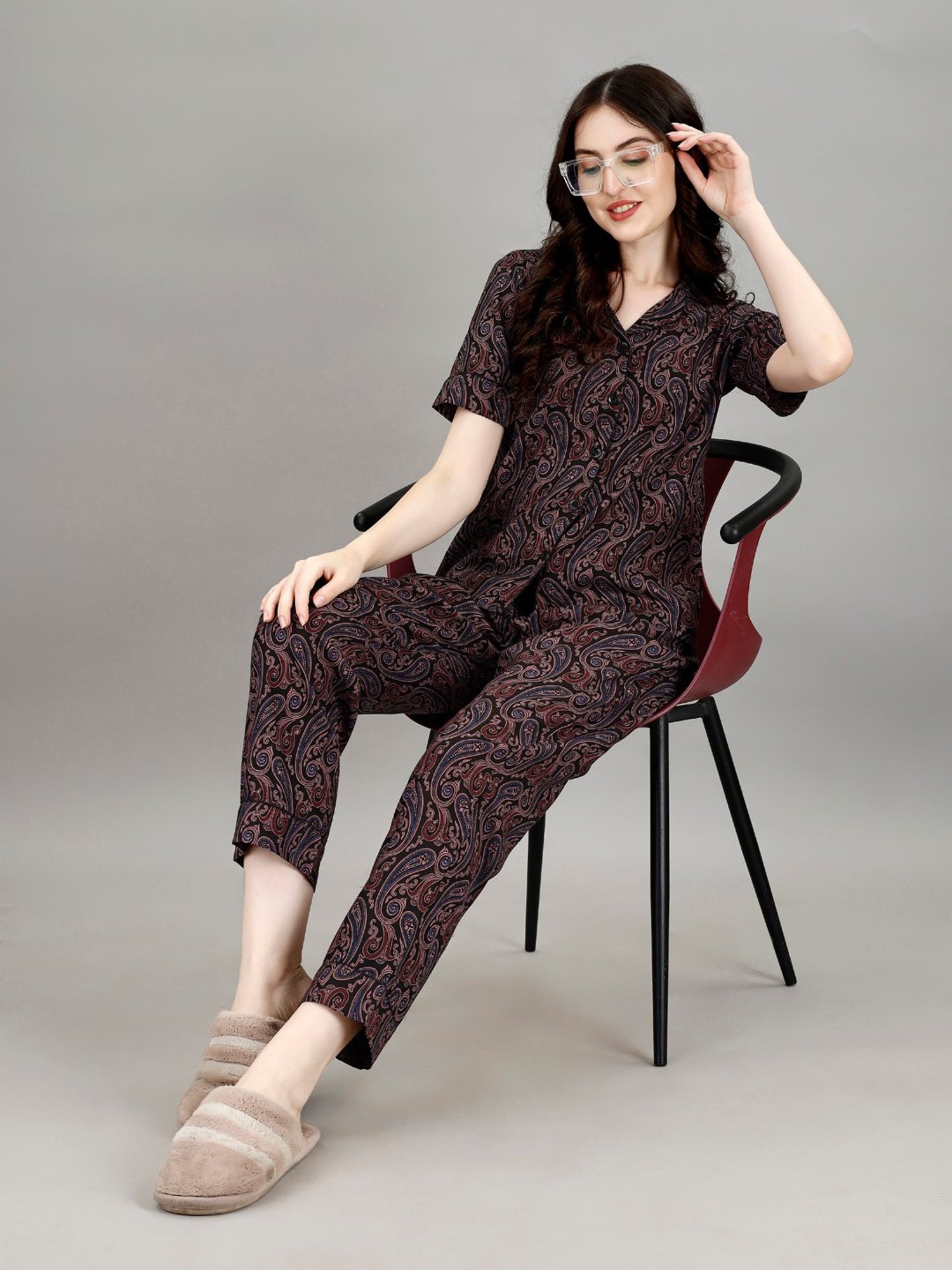 Smarty Pants Grey Printed Shirt With Pyjamas