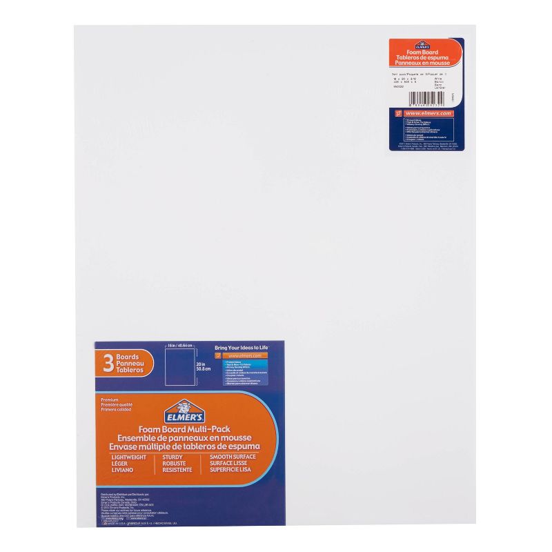 Elmer's 3pk 16" x 20" Foam Presentation Boards White