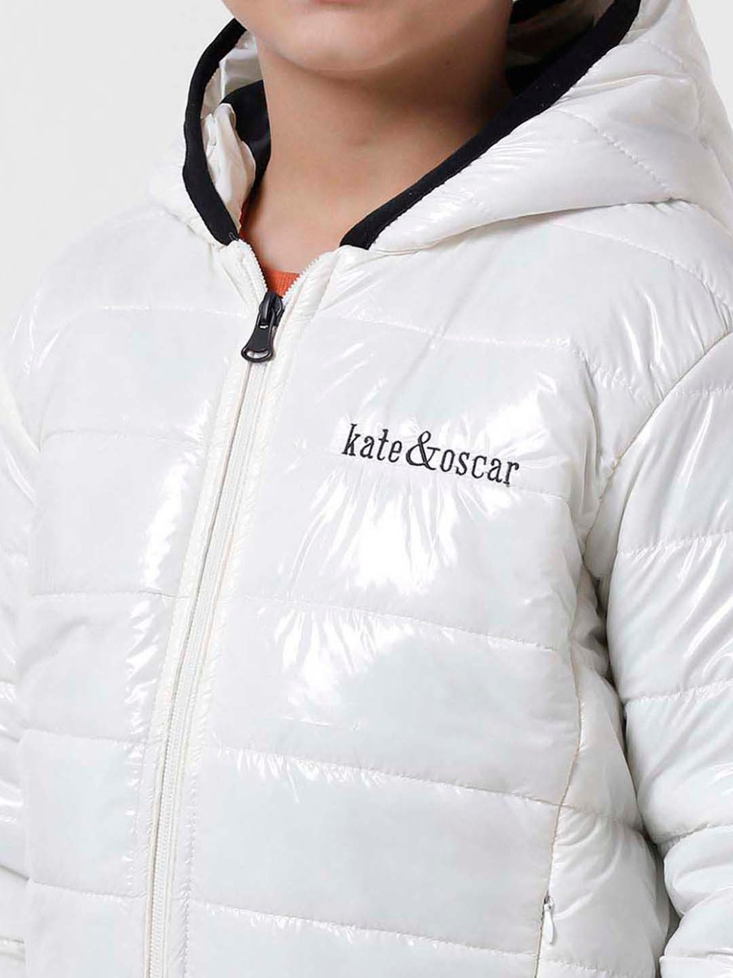 Kate & Oscar Kids Off-White Regular Fit Full Sleeves Jacket