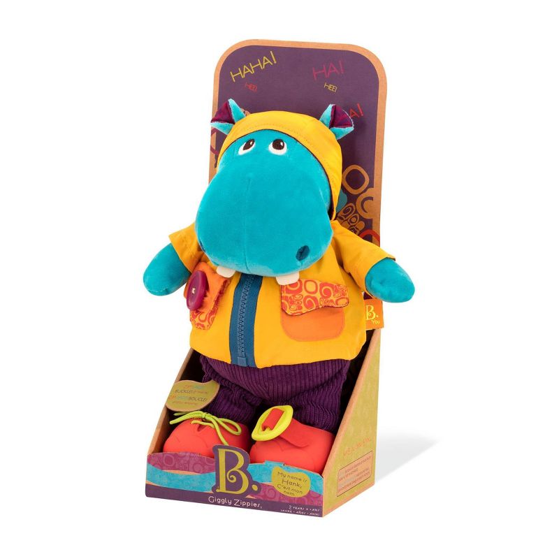 B. toys Interactive Plush Hippo Giggly Zippies - Hank