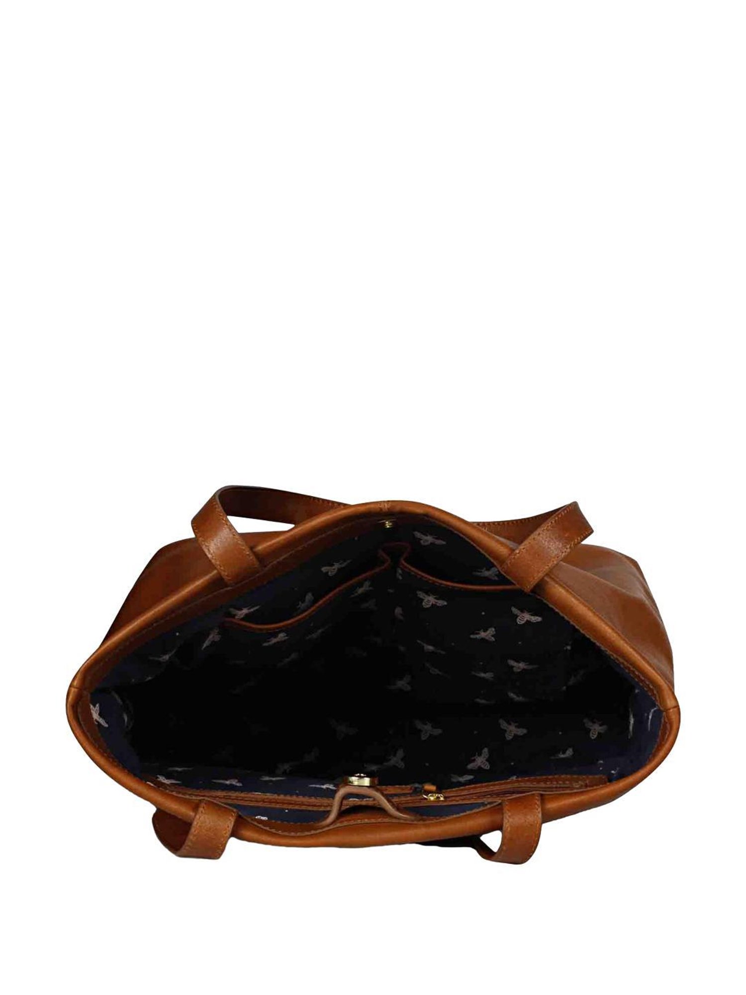 Favore Tan Solid Medium Tote Handbag