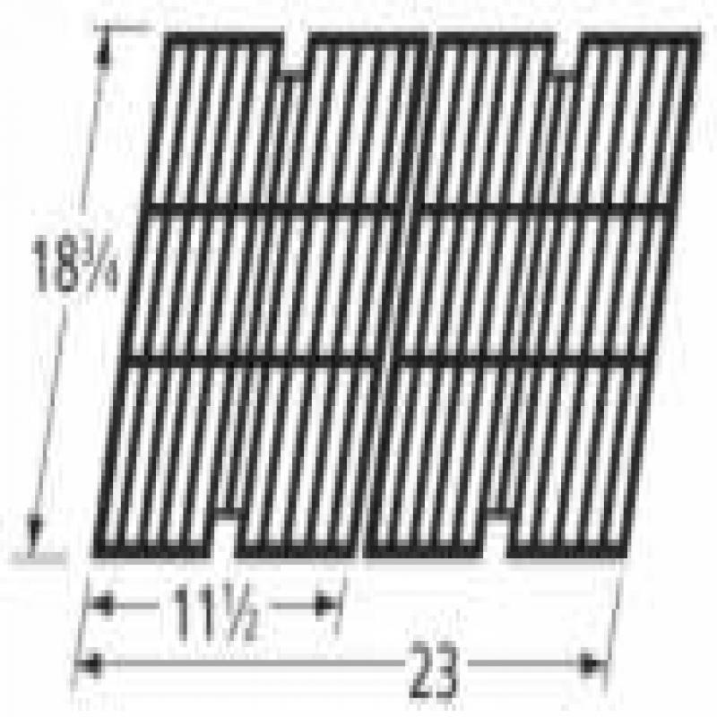 music city metals 63012 gloss cast iron cooking grid replacement for select kenmore and sams gas grill models, set of 2