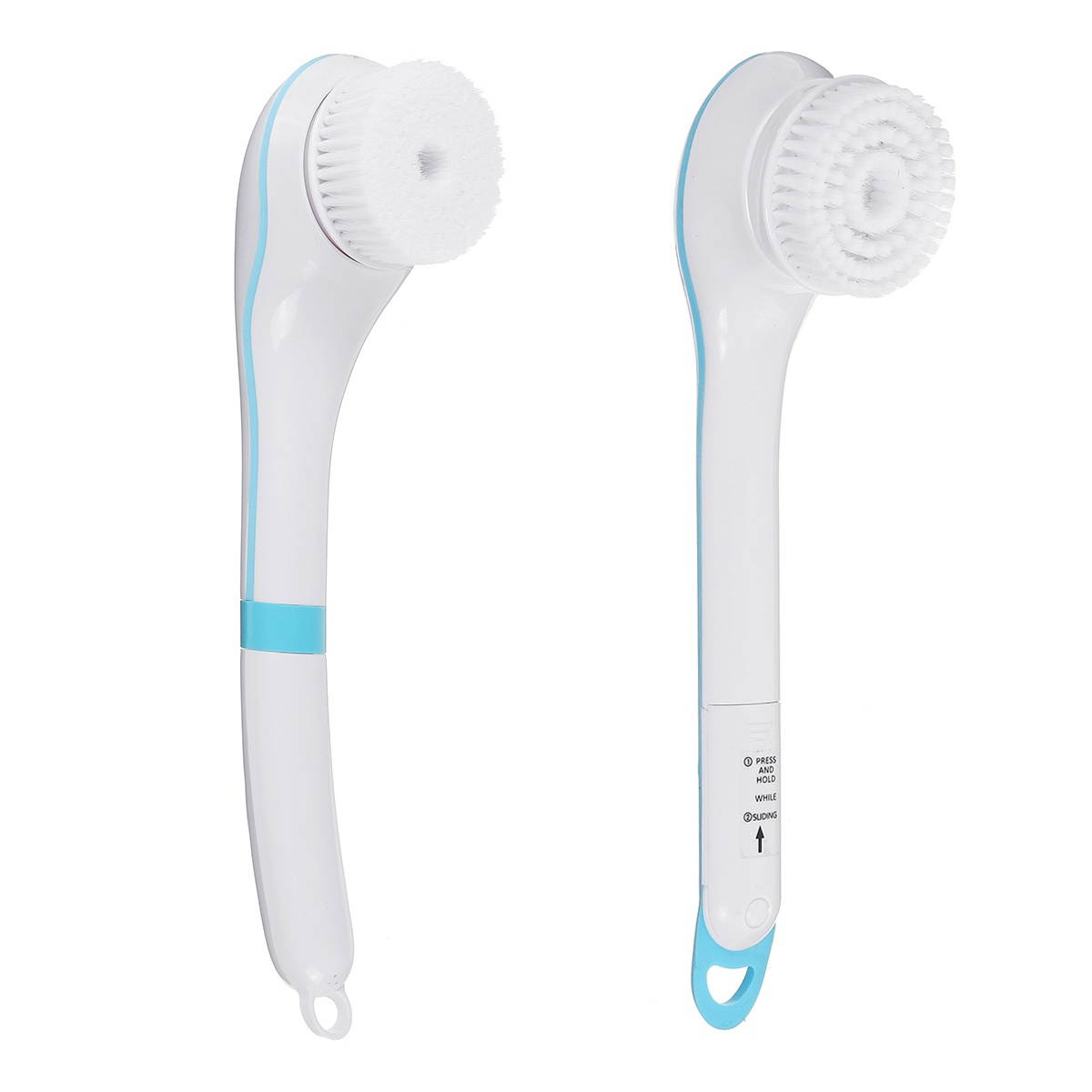 Waterproof Electric Massage Bath Brush Bath Brush Multifunctional Long-handled Back Rubbing Bath Face Wash Artifact-Rechargable Type