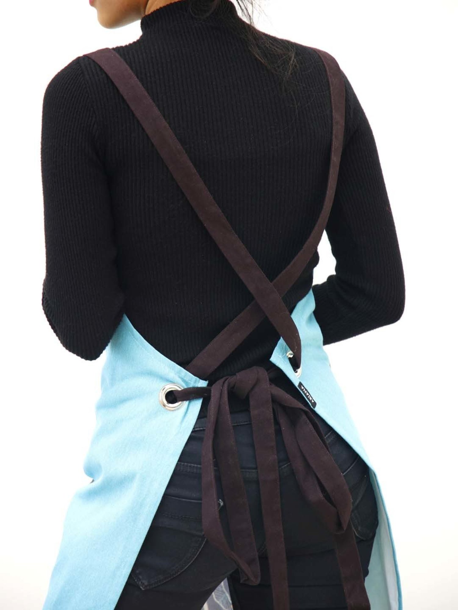 Ariana Aqua Cotton Kitchen Apron