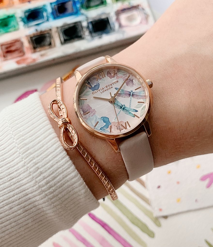 Olivia Burton Dragonfly Midi Blush and Rose Gold Watch