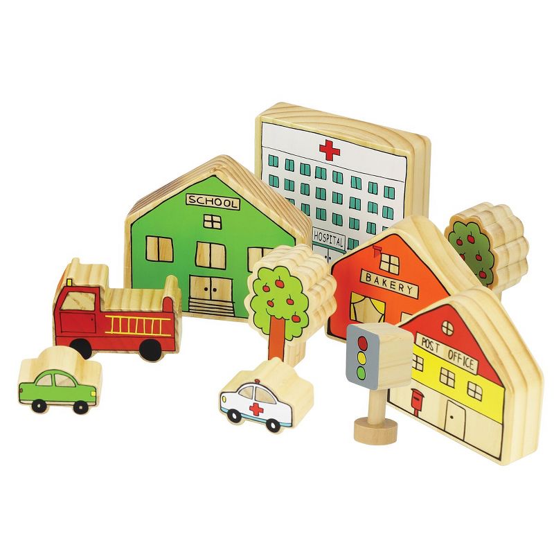 The Freckled Frog Village Block Set  - 20 Pieces