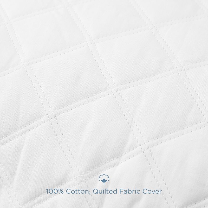 SensorPEDIC Fiber Bed Pillow with Cotton Fabric and Zippered Pillow Cover