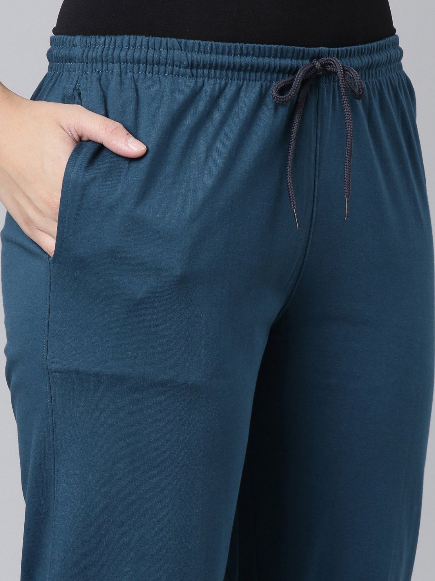 Kryptic Blue & Black Regular Fit Trackpants (Pack Of 2)