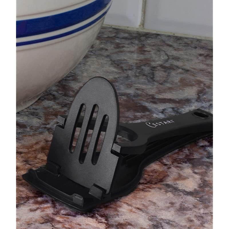 Recipe Holder Stand for Smartphones and Tablets Keep Your Phone Kindle or iPad Convenient While Cooking Original Kitchen Gadget Phone and Tablet Stand Black by  Kitchen