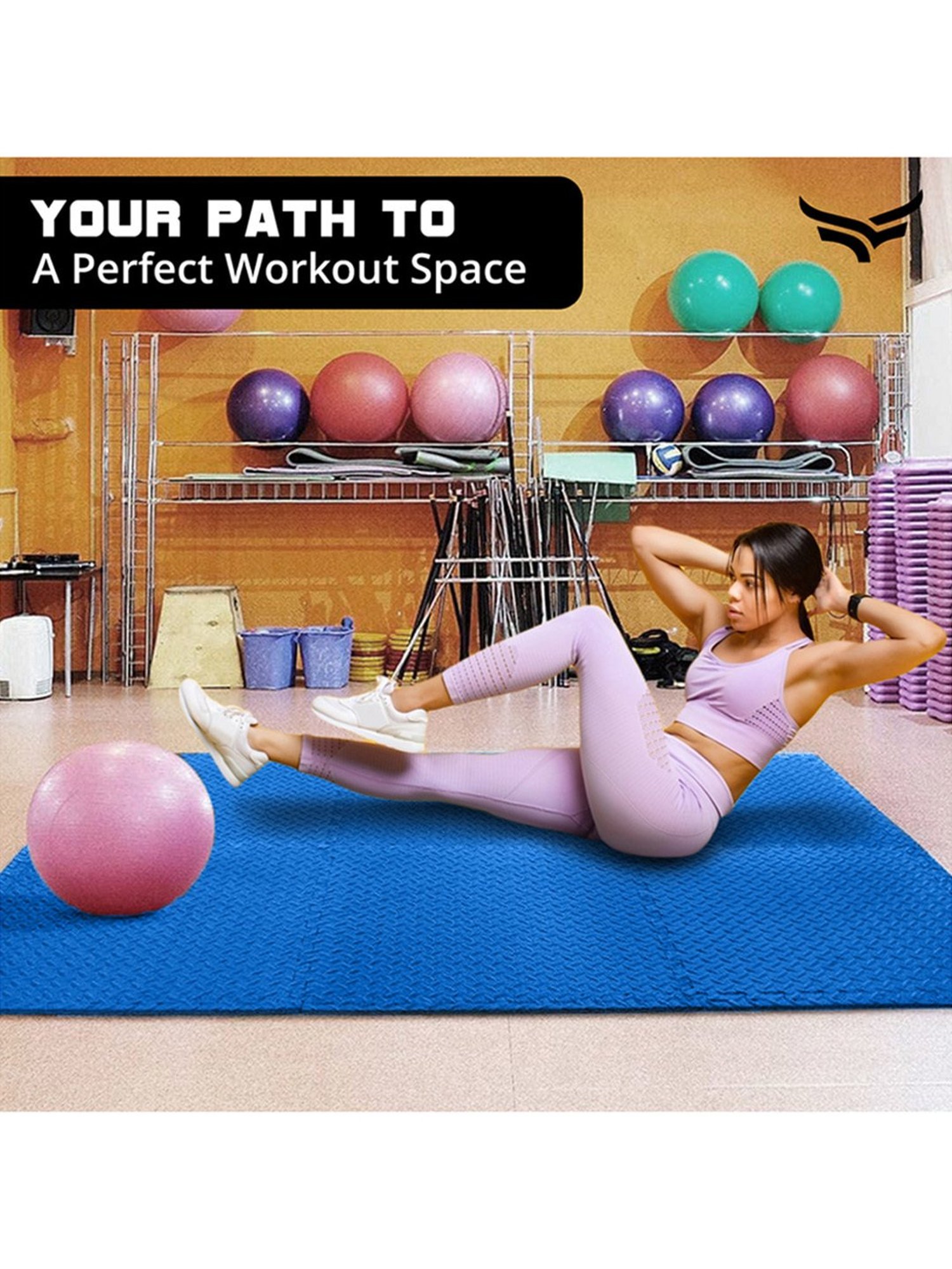 Xtrim Puzzle Exercise Mat with EVA Foam (Blue) Size - 10mm