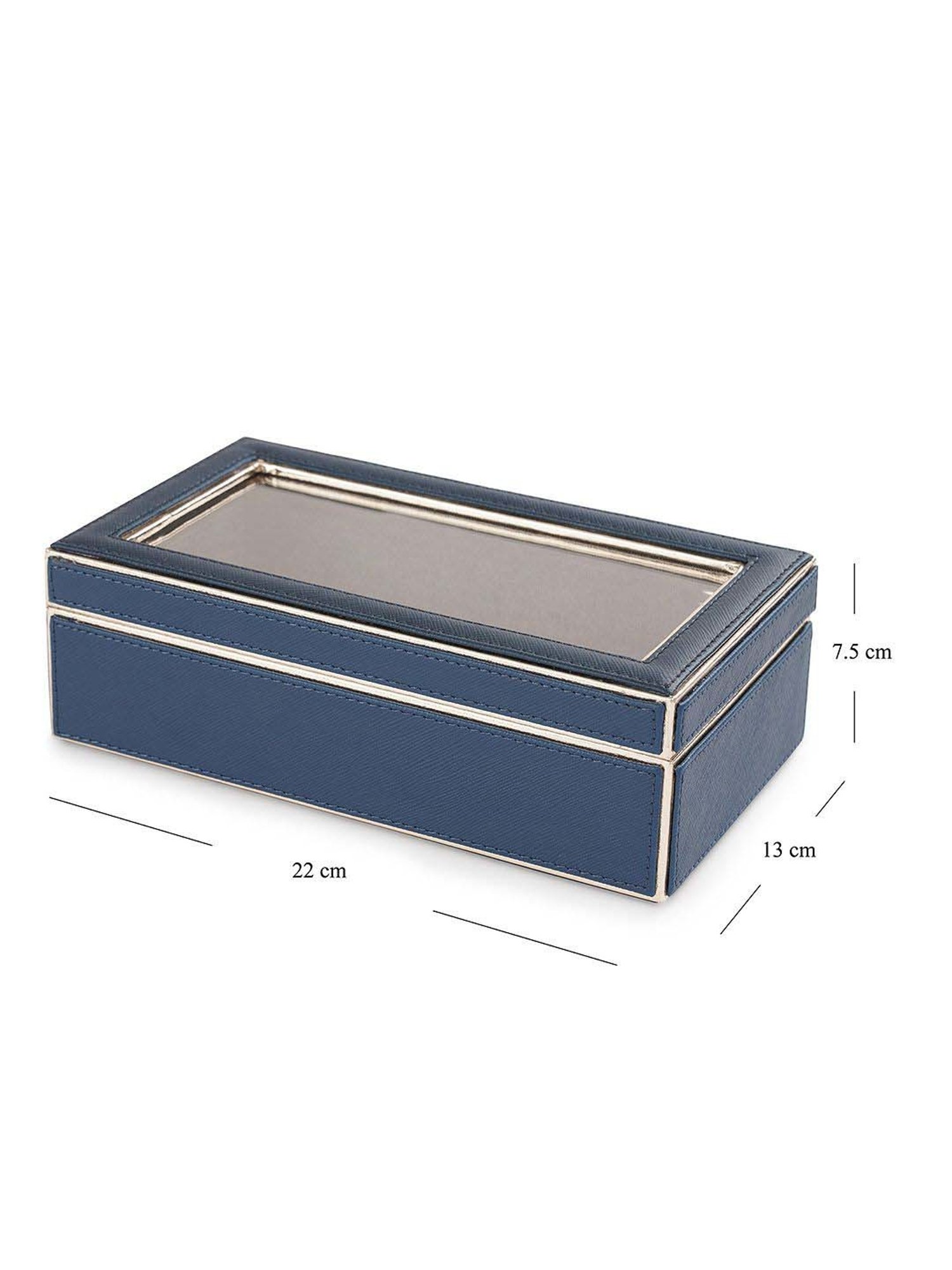Pure Home and Living Blue Mdf Storage Box