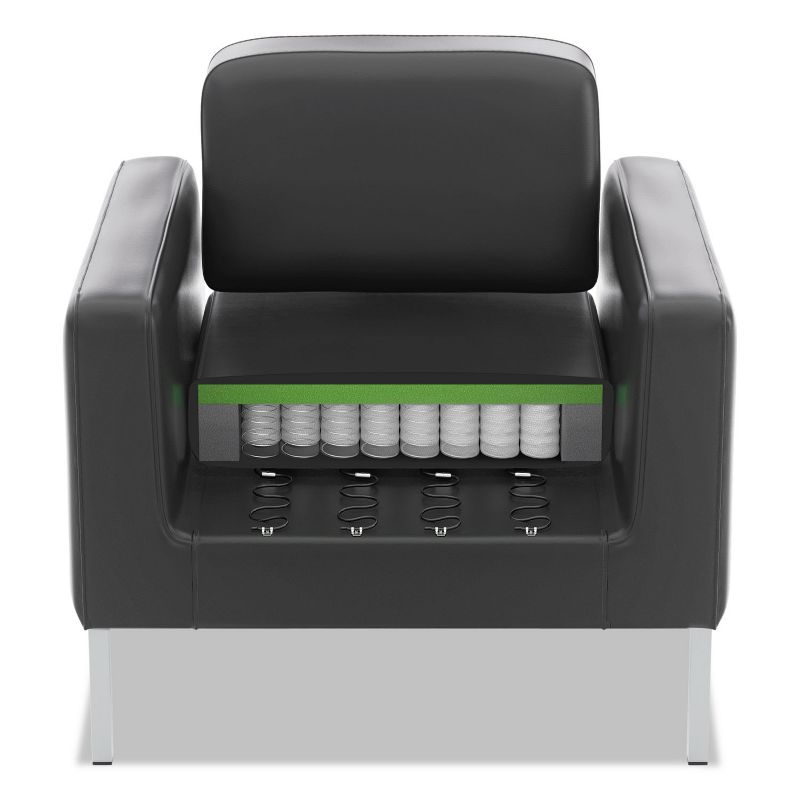 Basyx VL887 Lounge Seating Series Club Chair Black Leather VL887SB11