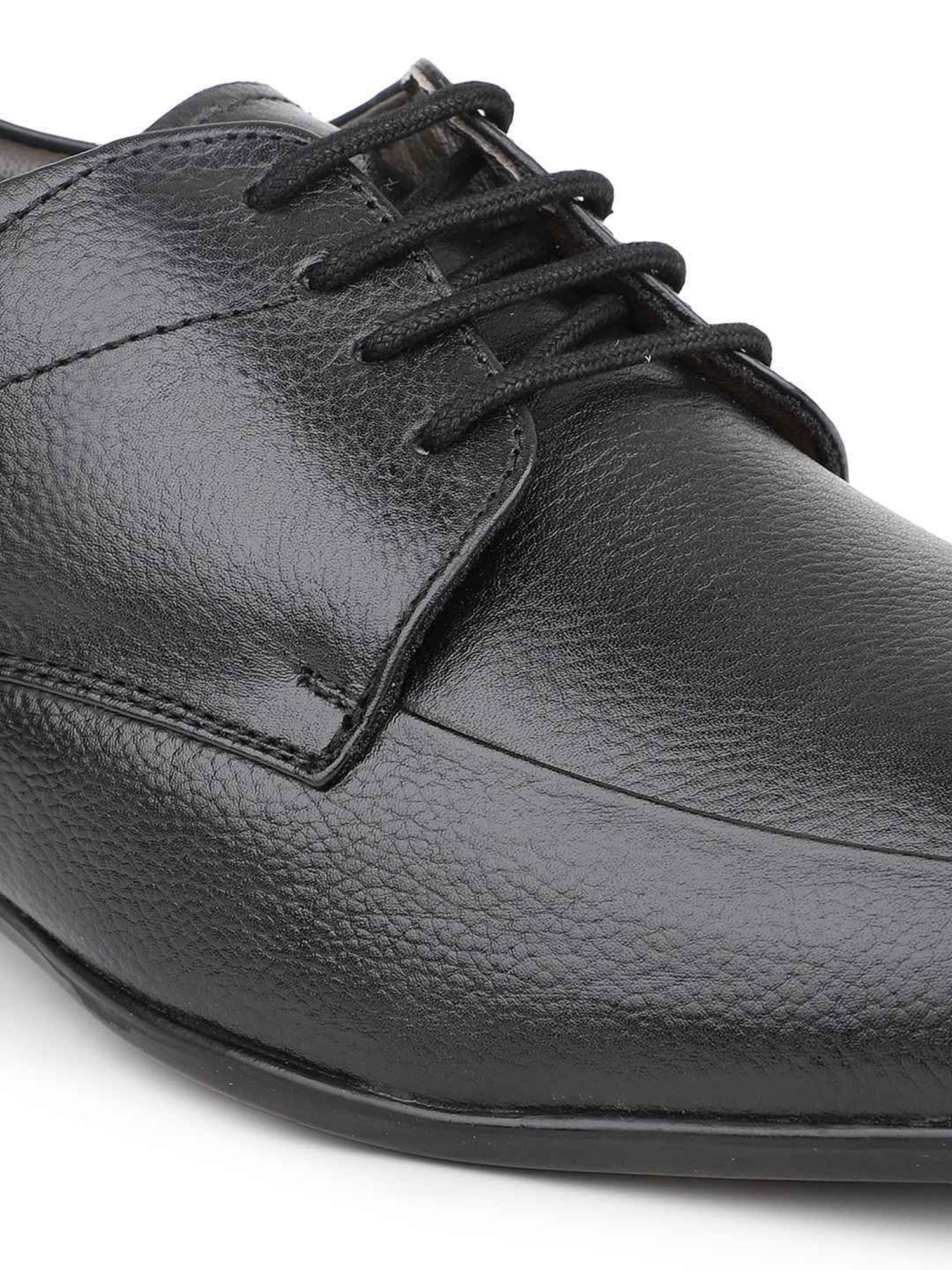 Privo Men's Black Derby Shoes