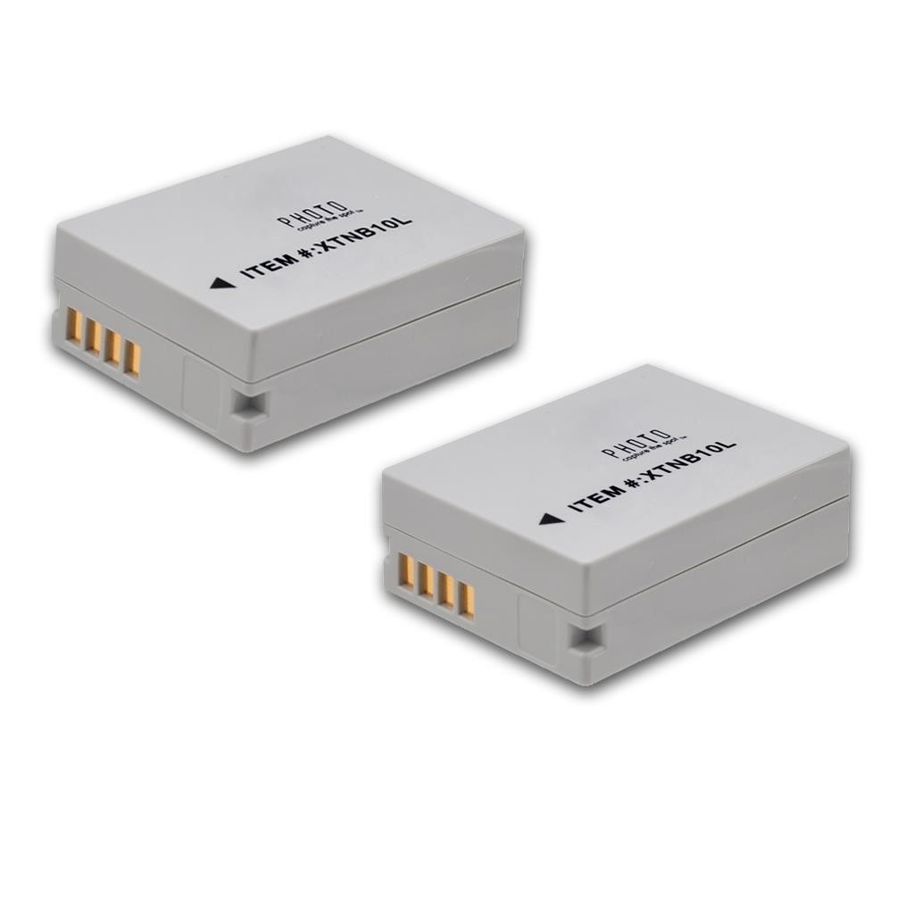 2 High Capacity Replacement Canon NB-10L Batteries for Canon PowerShot SX50 HS Digital Camera