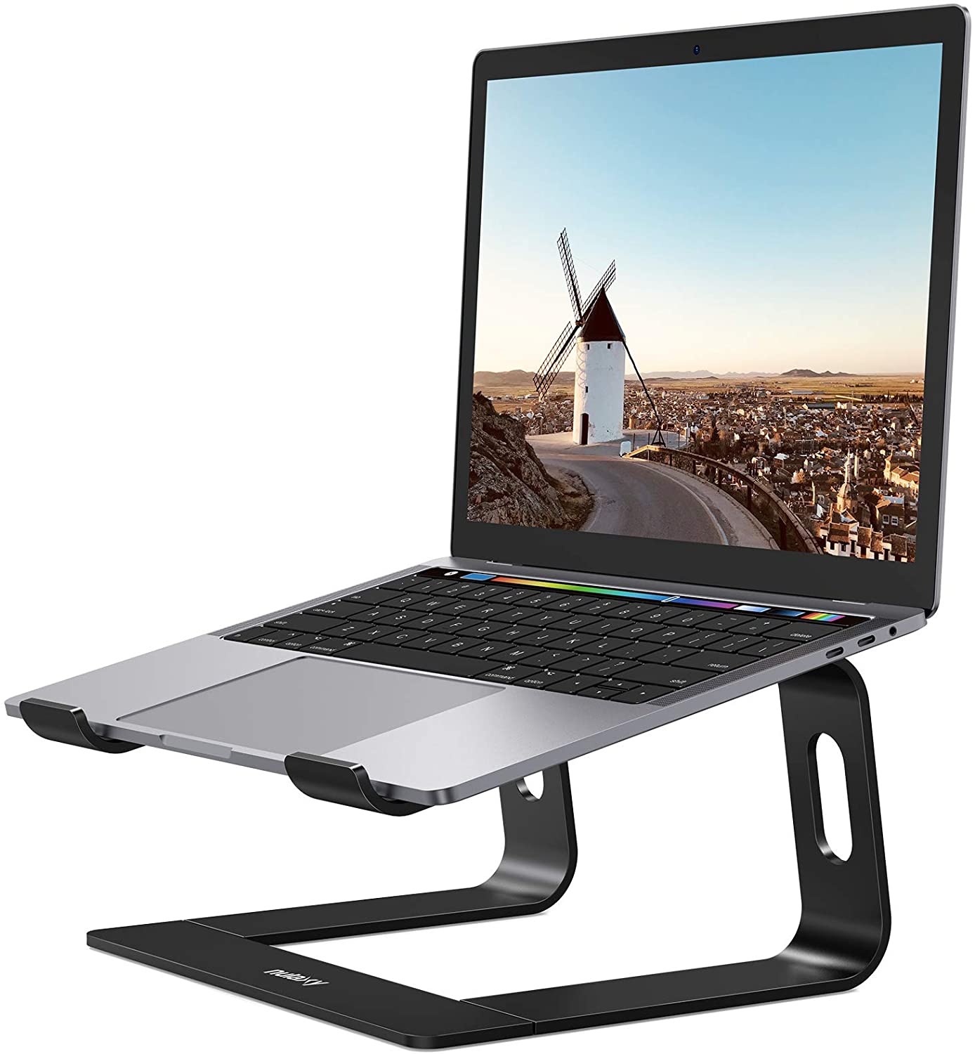 Laptop Stand, Ergonomic Aluminum Laptop Mount Computer Stand for 10-15.6" Laptops, Detachable Laptop Riser Notebook Holder Stand Compatible with MacBook Air Pro, Dell XPS, Lenovo More
