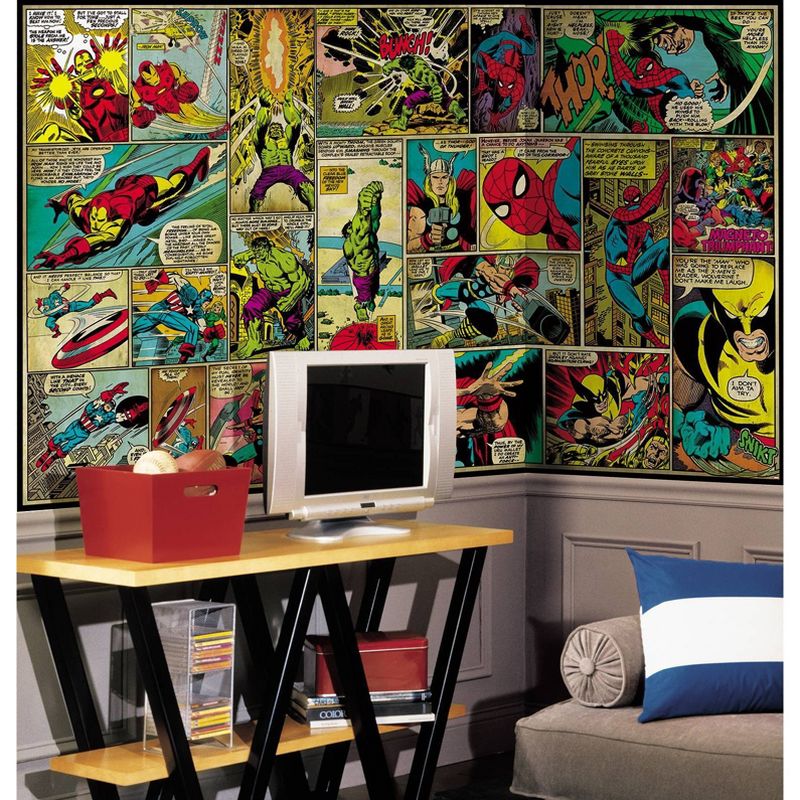 Buy 6'x10.5' Marvel Classics Comic Panel Mural Ultra Strippable