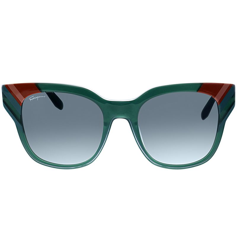 Salvatore Ferragamo SF 875S 303 Womens Square Sunglasses Opaline Green 53mm