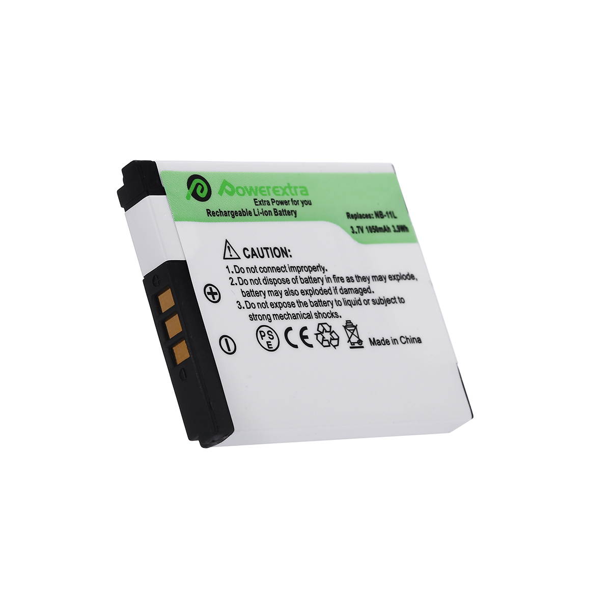 Powerextra 2 Pack 3.7V 1050mAh NB-11L / NB-11LH Replacement Batteries for Canon PowerShot A2300 IS, A2500, A2600, A4000 IS, ELPH 110 HS, ELPH 130 HS, ELPH 135 IS, ELPH 160, SX400 IS, SX410 IS