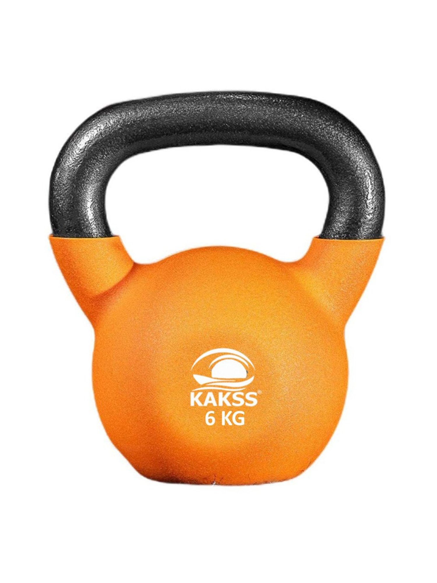 KAKSS Neoprene Half Coating Kettlebells (Orange) Size - 6KG