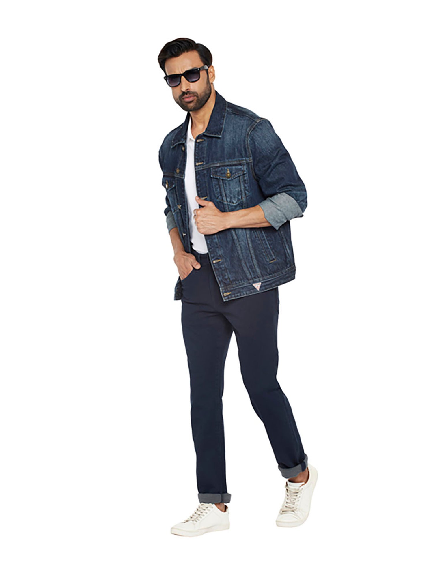 EVERBLUE Blue Comfort Slim Midrise Stretchable Jeans