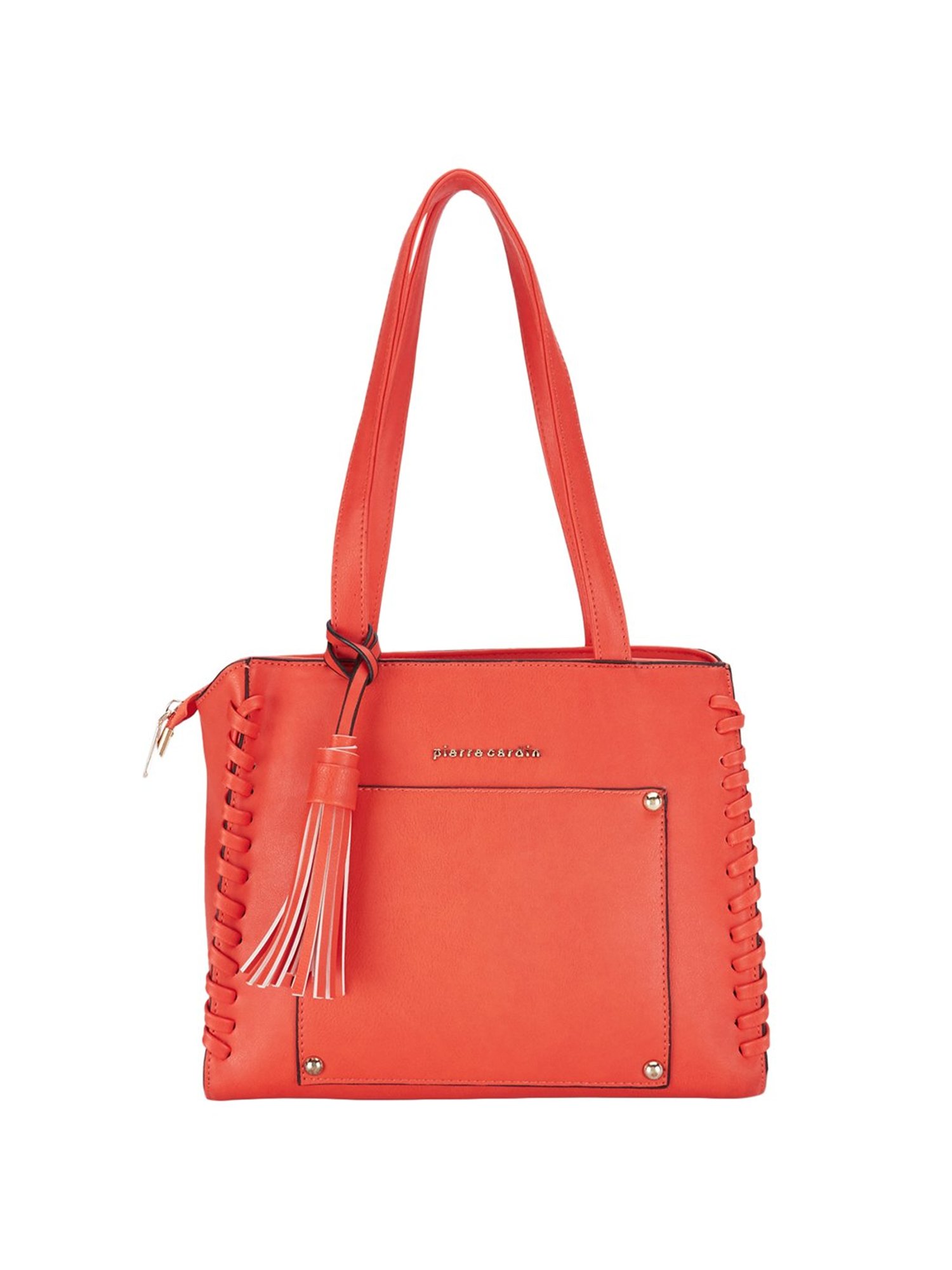 Pierre Cardin Red Solid Medium Shoulder Handbag