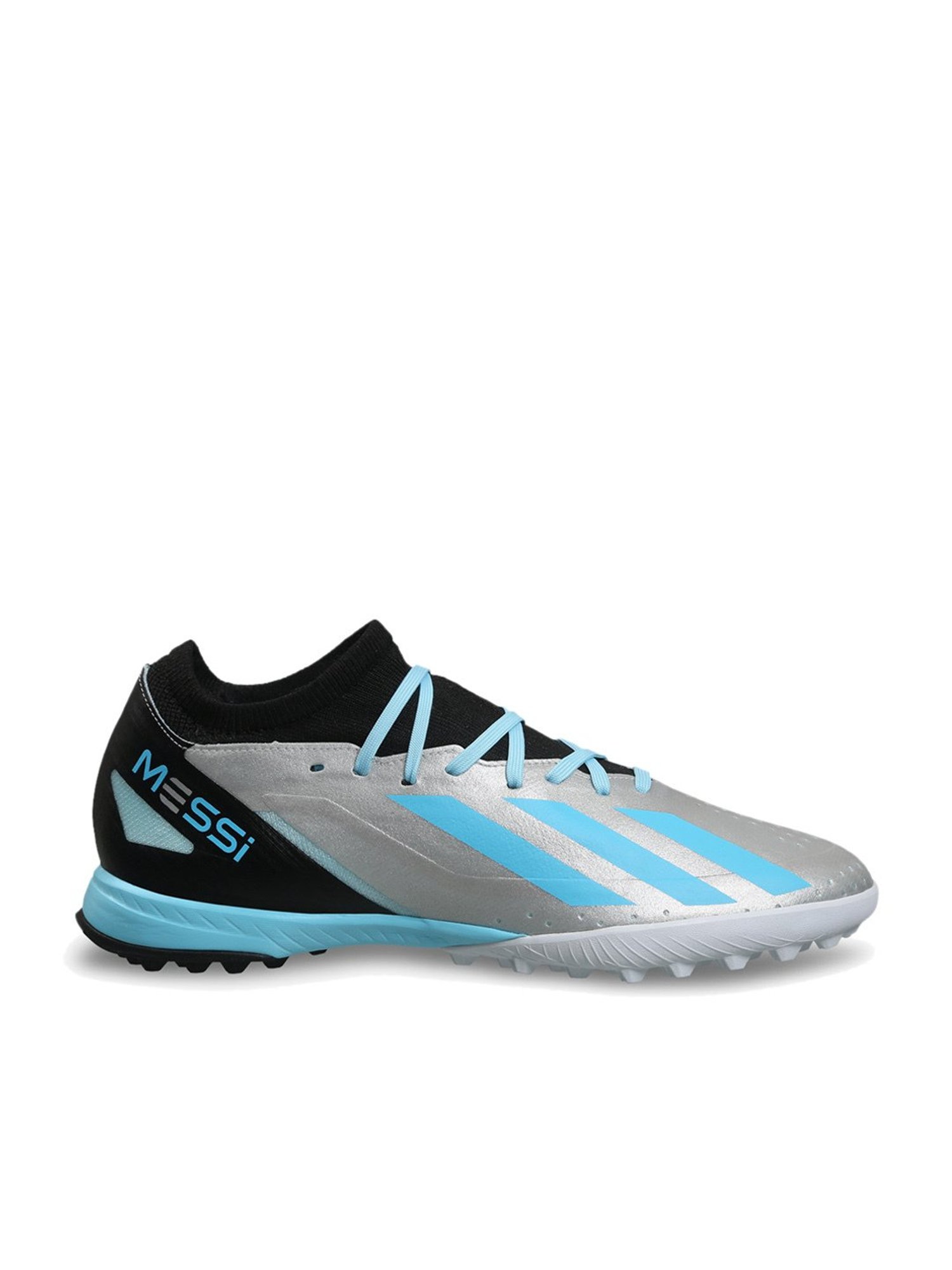 Adidas Men's CRAZYFAST MESSI.3 TF Silver Football Shoes