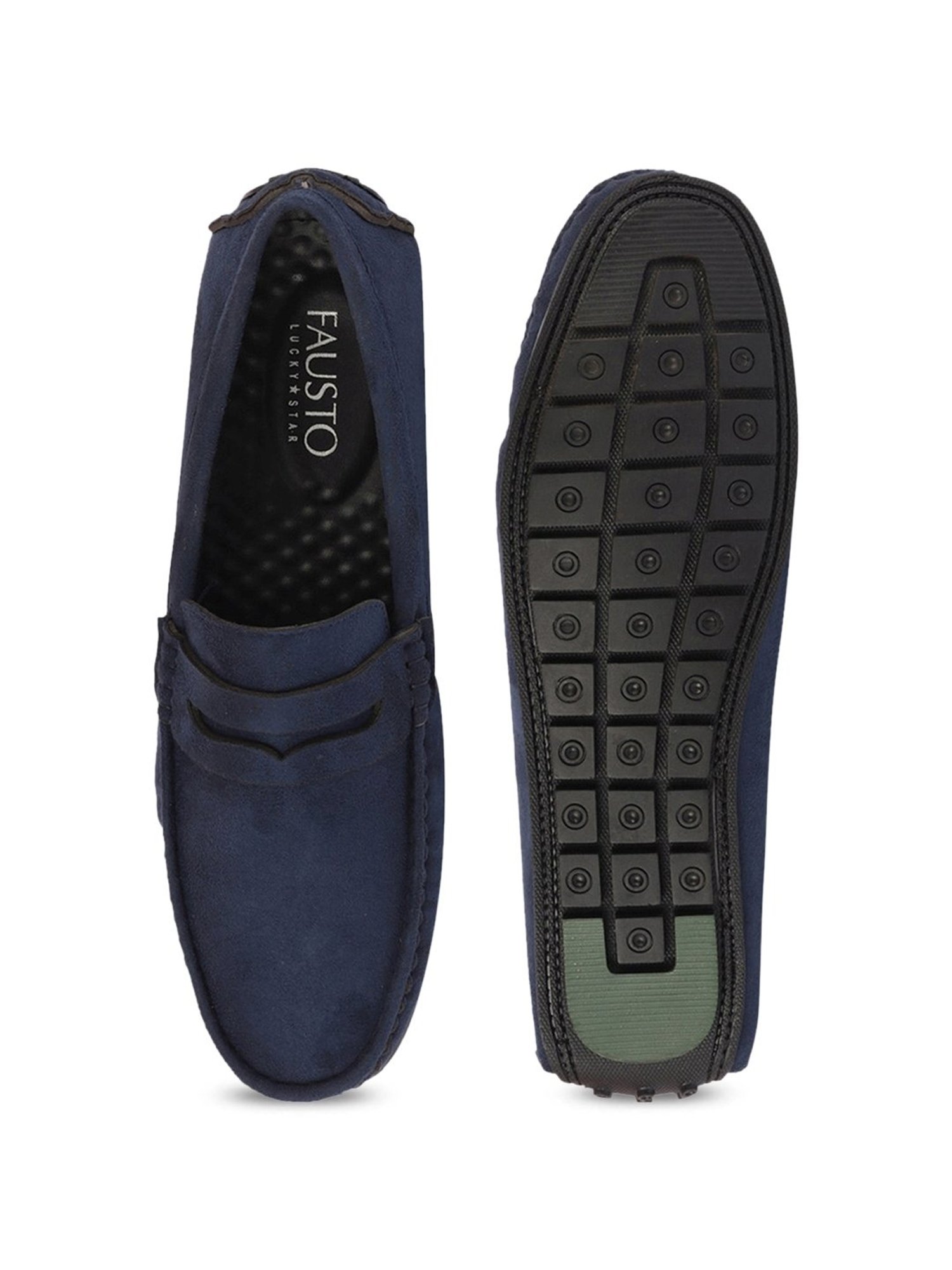 Fausto Men's Navy Blue Casual Loafers