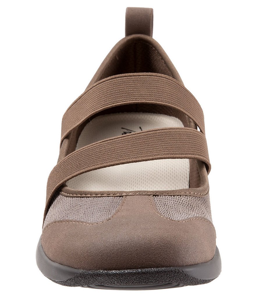 Trotters Josie Mary Jane Suede and Lizard Embossed Slip-On Shoes