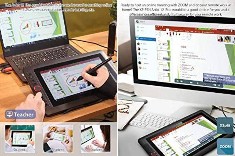 XP-PEN Artist12 Pro 11.6 Inch Drawing Monitor Pen Display Full-Laminated Graphics Drawing Tablet  and  2X Screen Protector