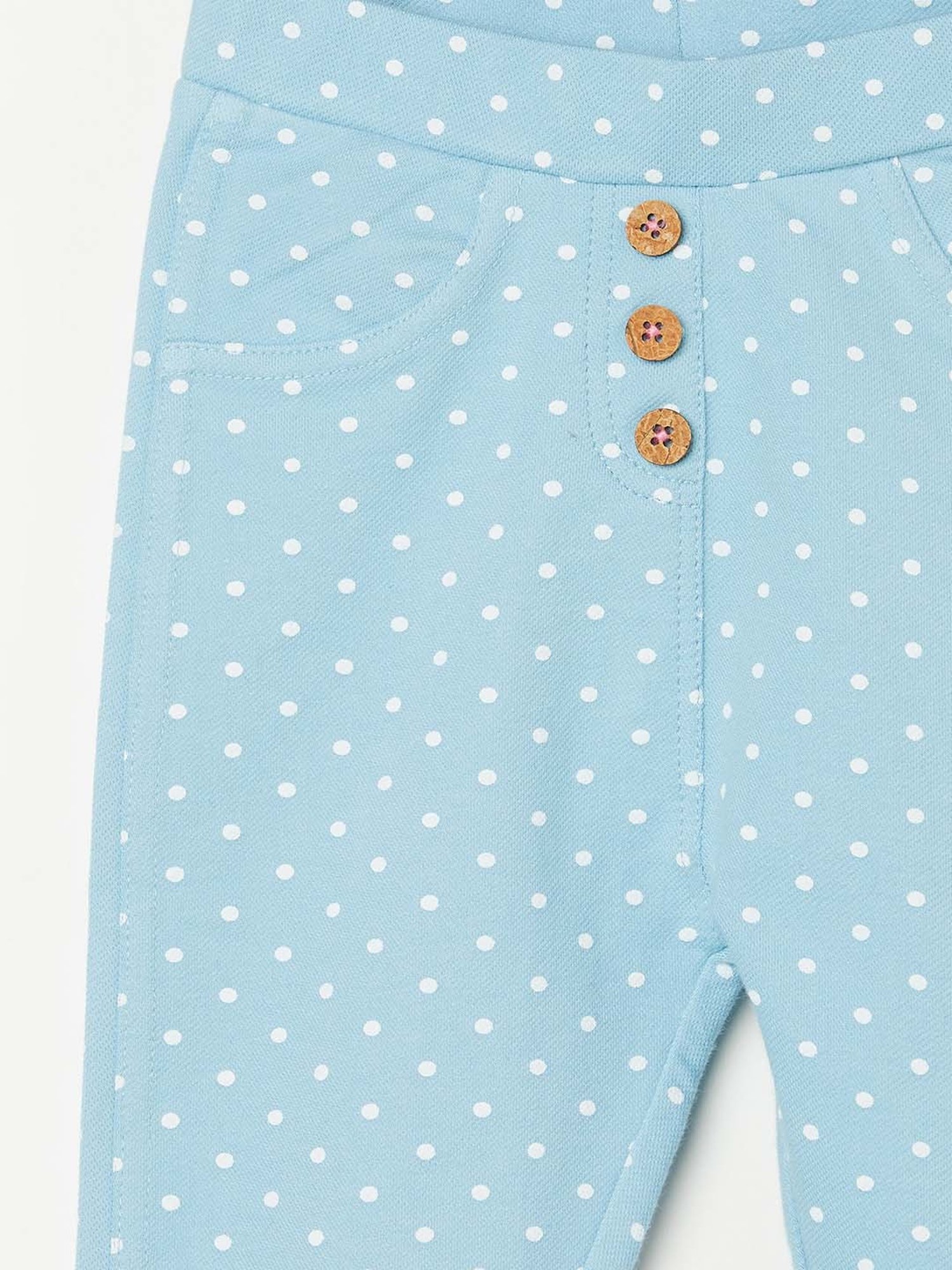 Juniors by Lifestyle Blue Cotton Printed Jeggings