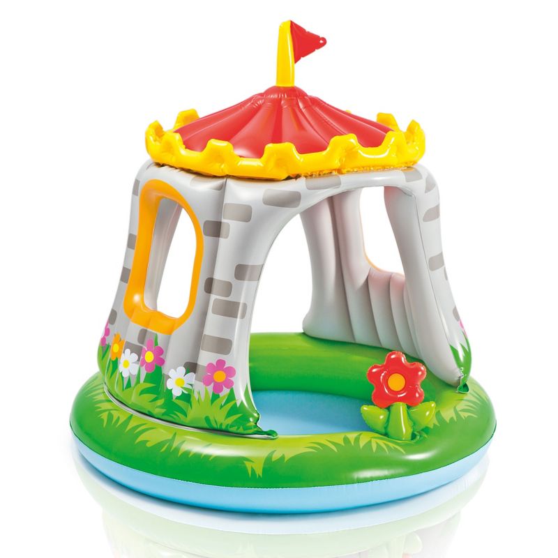 Intex 57122EP 4ft x 48in Inflatable Royal Castle Baby Pool for Kids Age 1-3