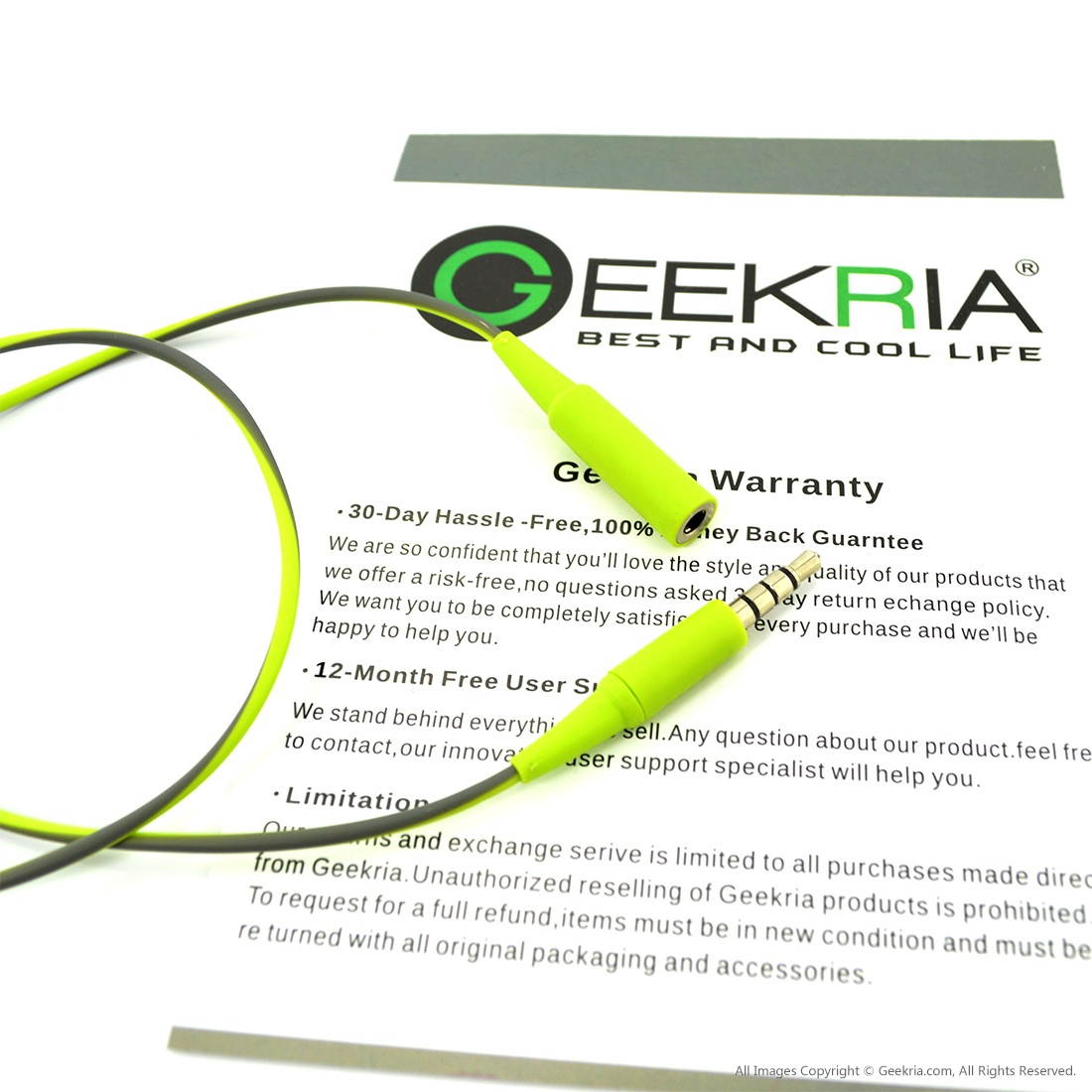 Bose SoundSport, SIE2, SIE2I Sport Headphones Replacement Extension Cable / Mobile Headset Extended Cord Wire (Green)