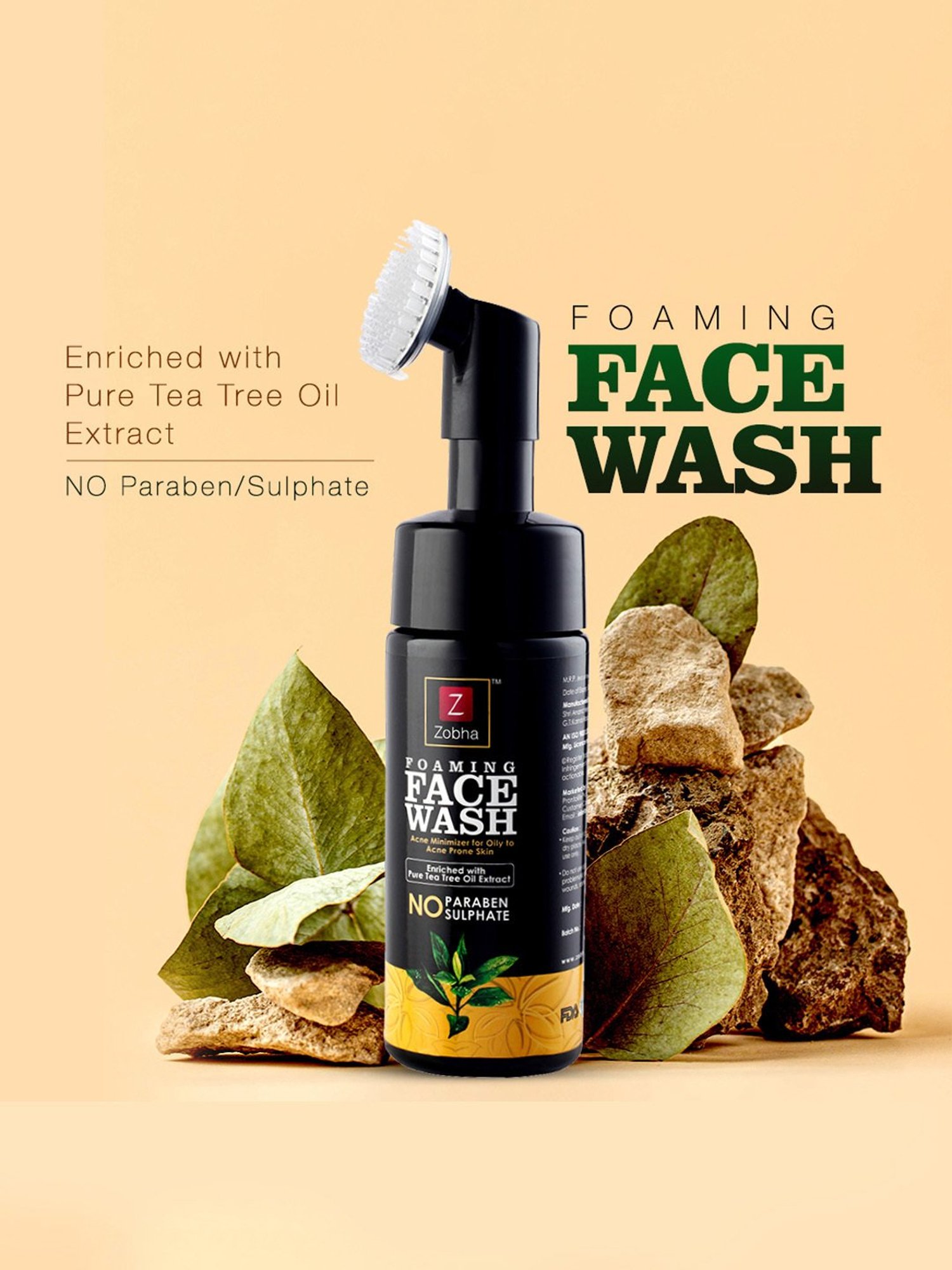 Zobha Tea Tree Foaming Face Wash - 150 ml