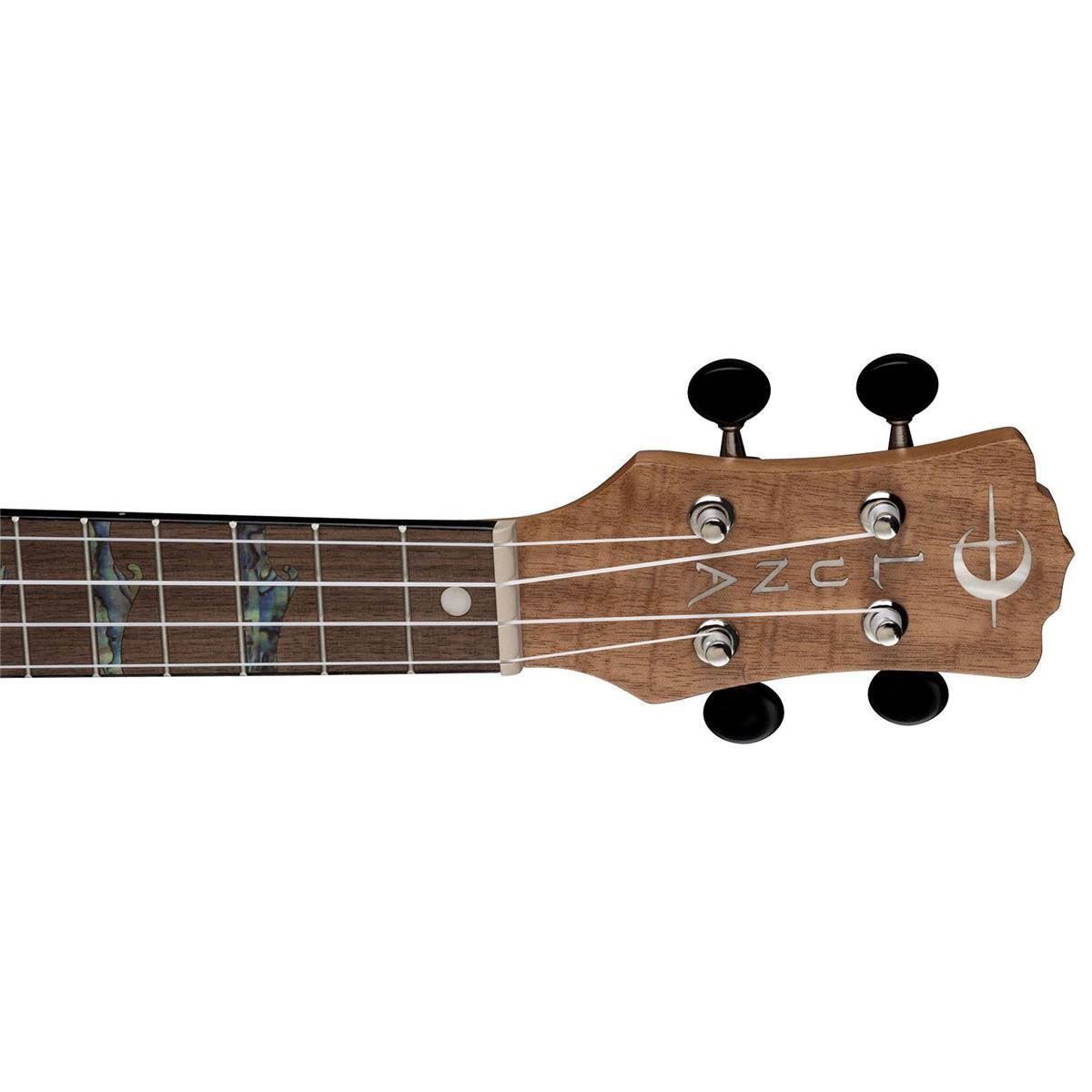 Luna Uke High Tide Exotic Mahogany Concert Ukulele with Gigbag, Satin Natural