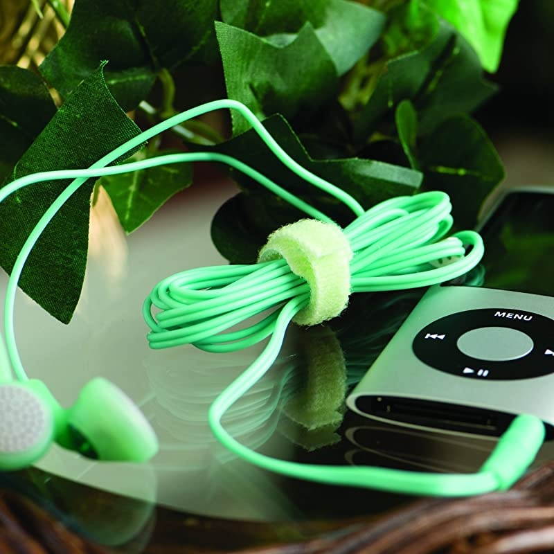 ONE-WRAP Cable Ties | 60Pk | 8 x 1/2" Straps, Multicolor | Strong Reusable Wire Management | Cord Bundling for Home Office and Data Centers