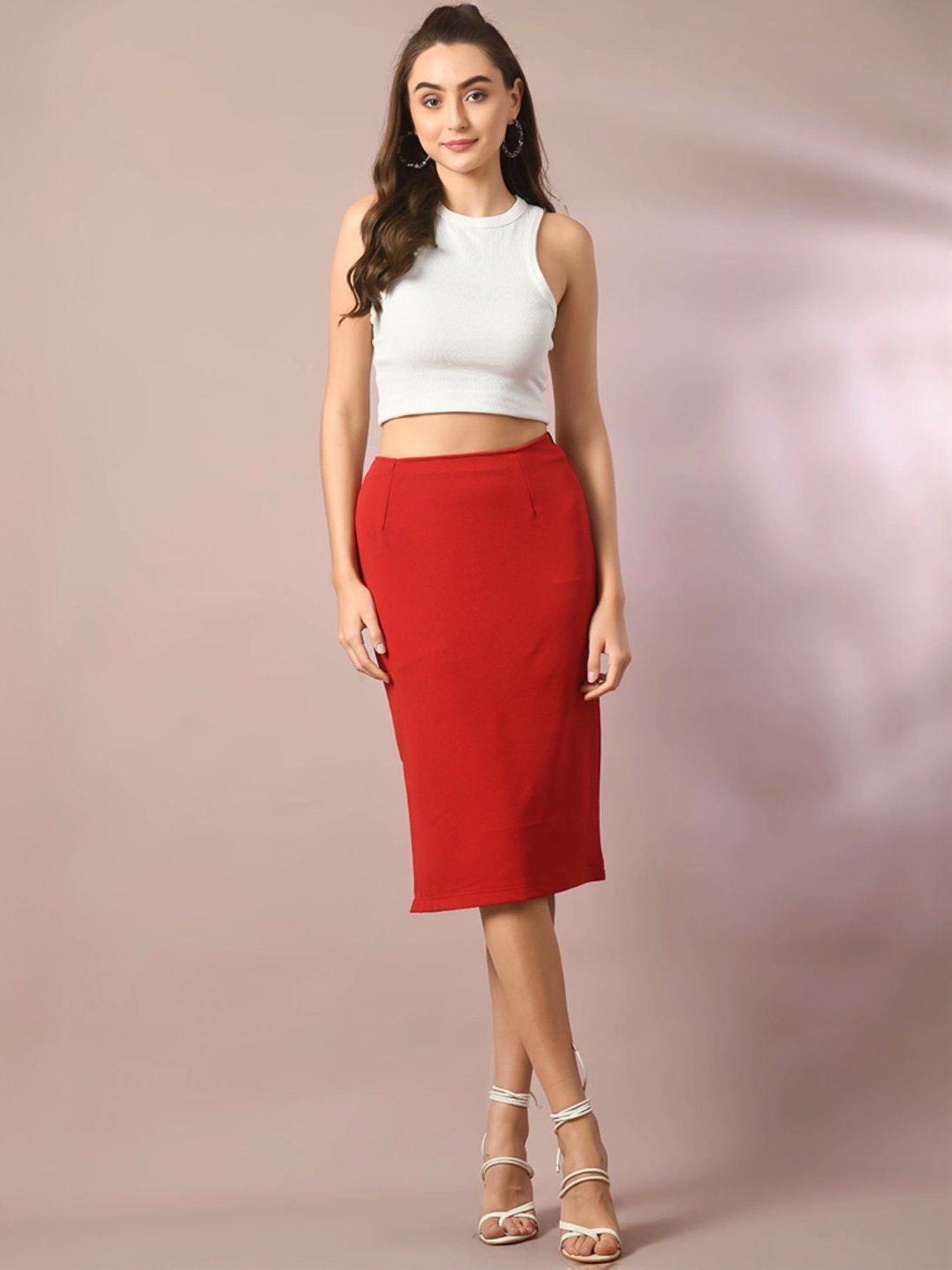 Myshka Red Bodycon Skirt