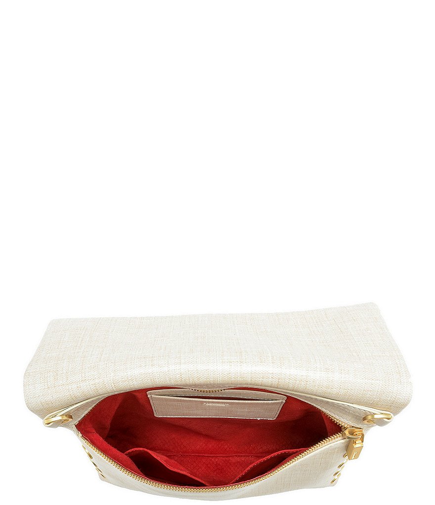 Hammitt VIP Studded Leather Fold-Over Zip Flap Medium Crossbody Bag