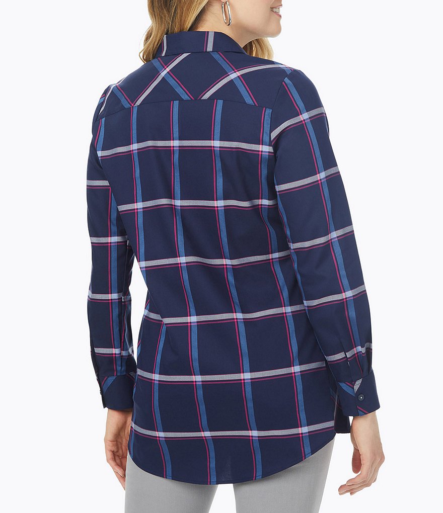 Democracy Plus Size Floral Print 3/4 Puff Sleeve V-Neck Knit Top