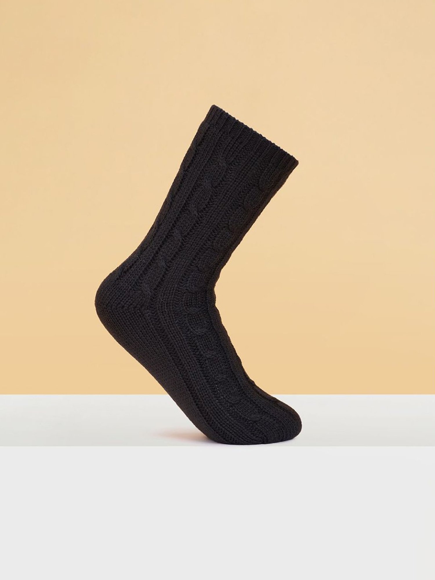 Forever Glam by Pantaloons Grey Acrylic Solid Socks