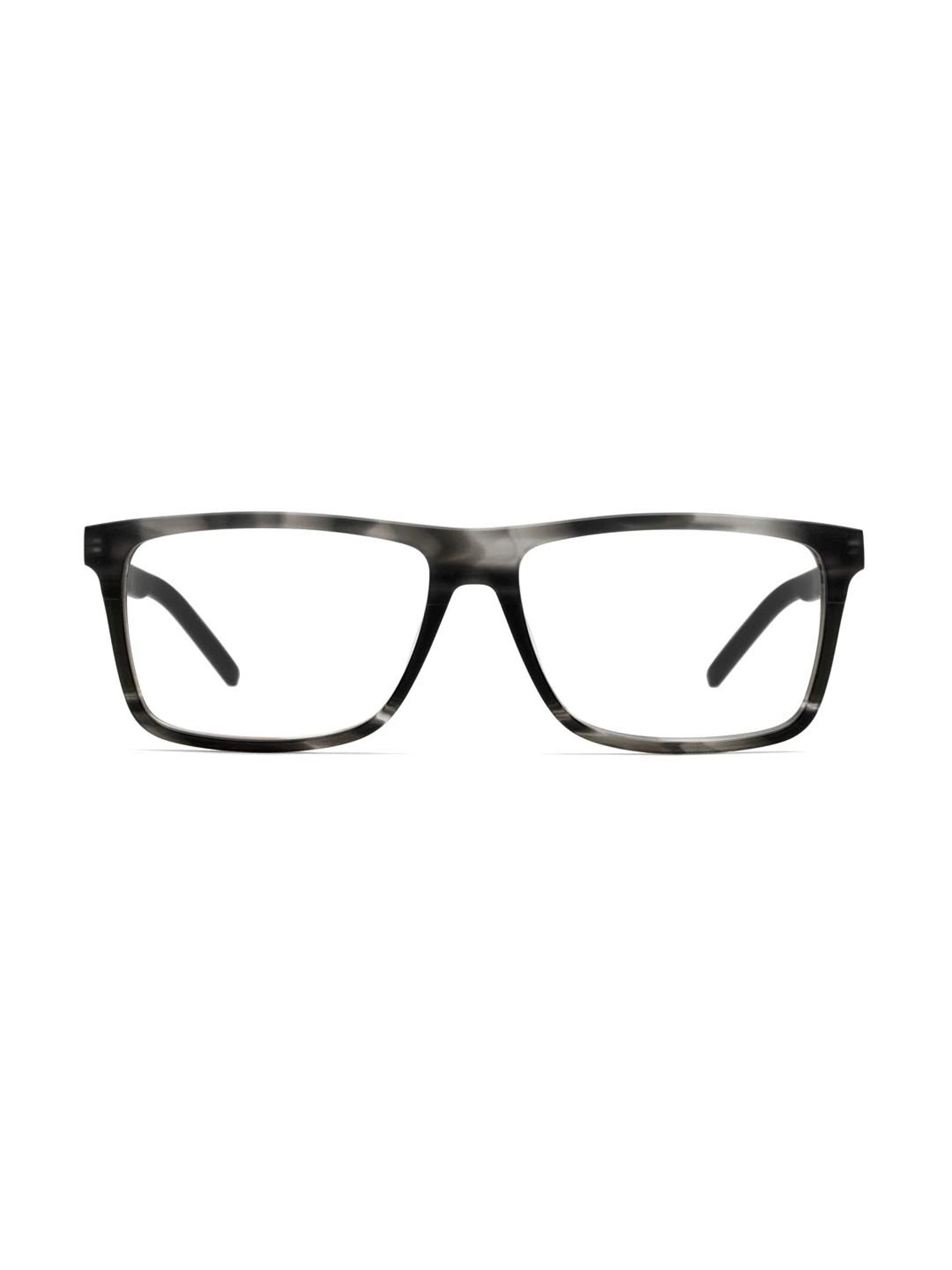HUGO Black Rectangular Eye Frames for Men