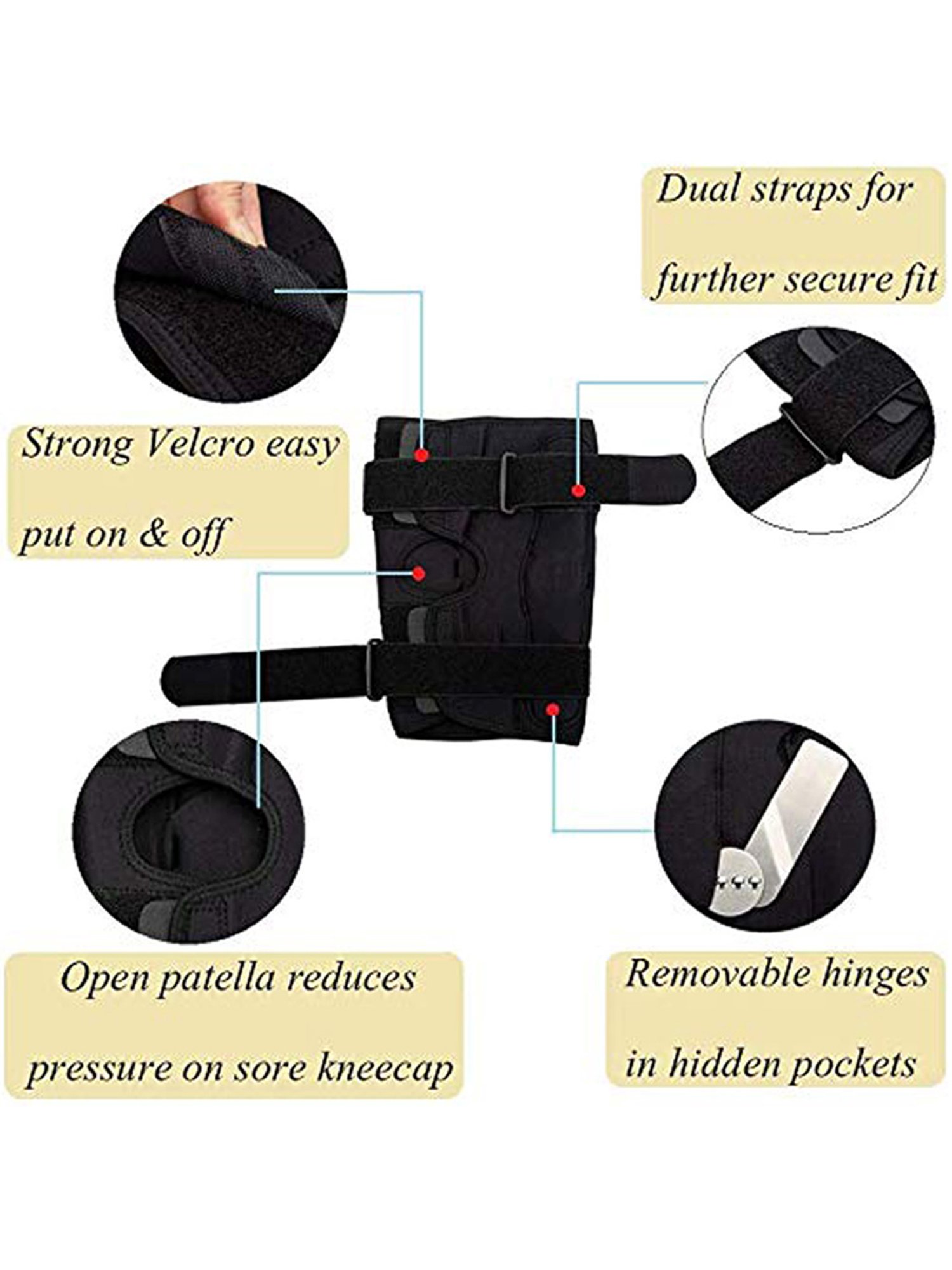 B Fit Hinged Knee Brace (Black)